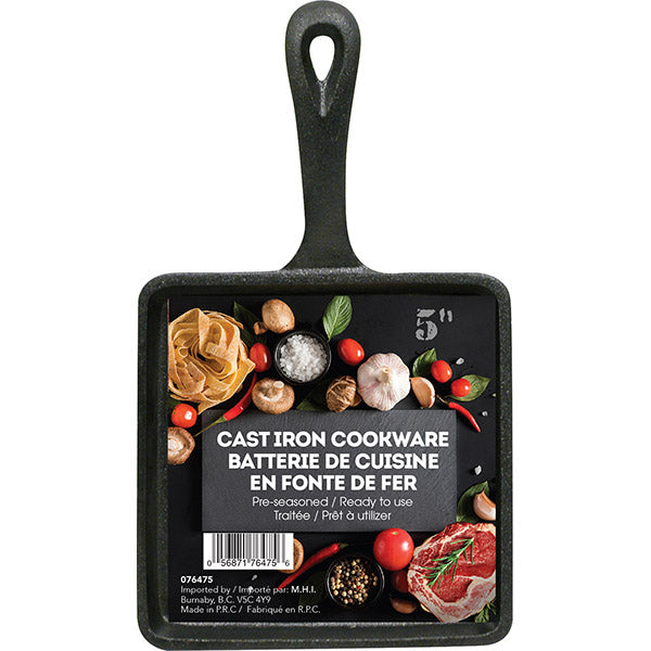 GOURMET TOOLS UTENSILS Cast Iron Mini Fry Pan Square