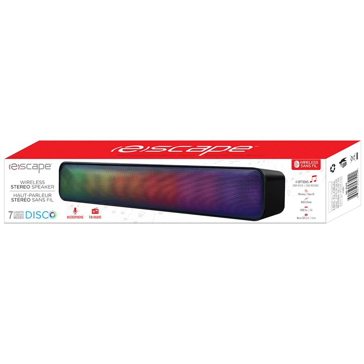 ESCAPE Rechargeable Bluetooth Speaker with FM Radio and Microphone