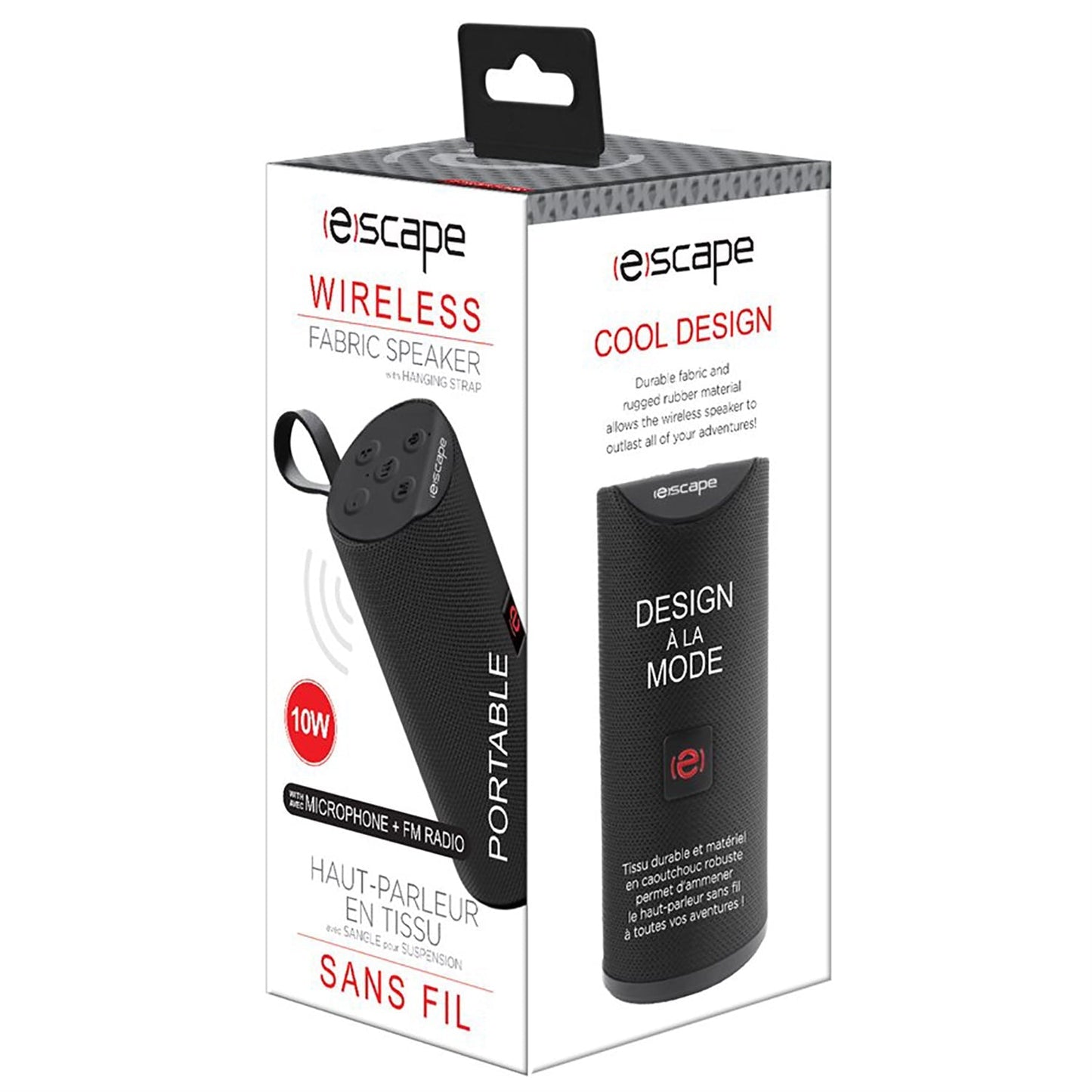 ESCAPE Portable Wireless Speaker with FM Radio and Microphone
