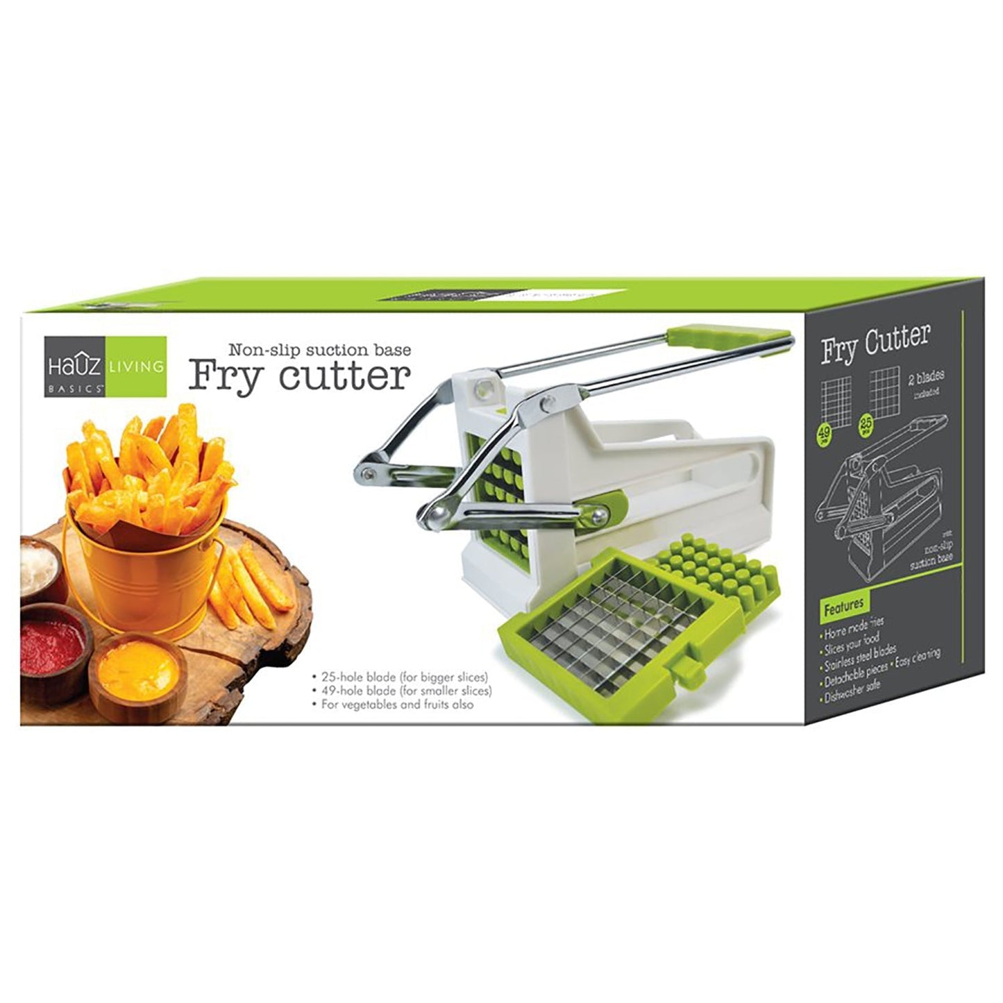 HAUZ Fry cutter with non-slip suction base
