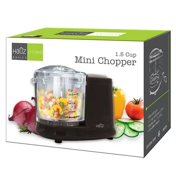 Hauz Mini Food Chopper 1.5 Cups - Black