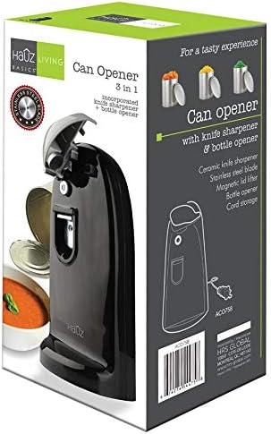 HAUZ Electric Can Opener Black