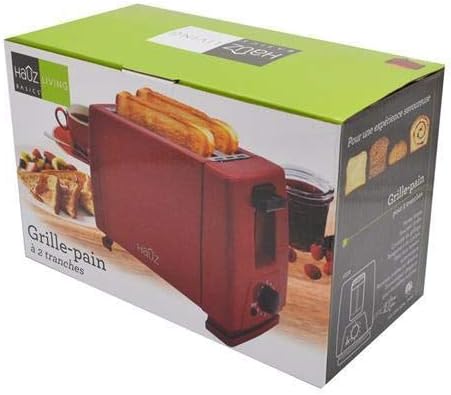 Hauz 2 Slice Toaster - Red