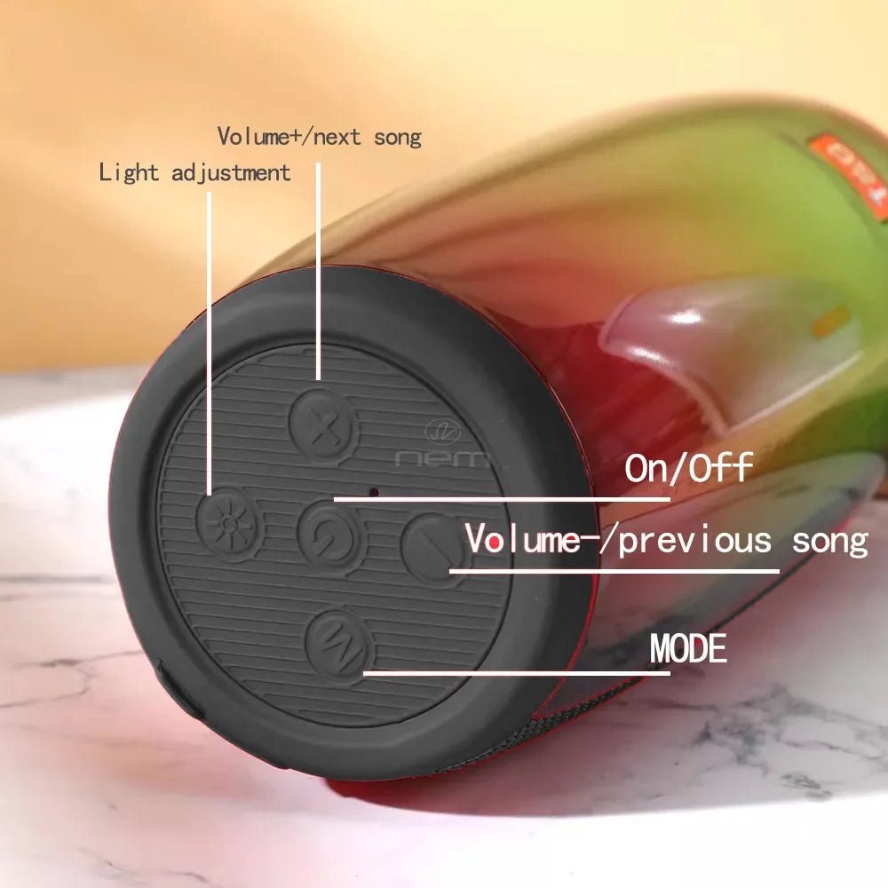 T&G Potable Led Flashing Light Wireless Speaker