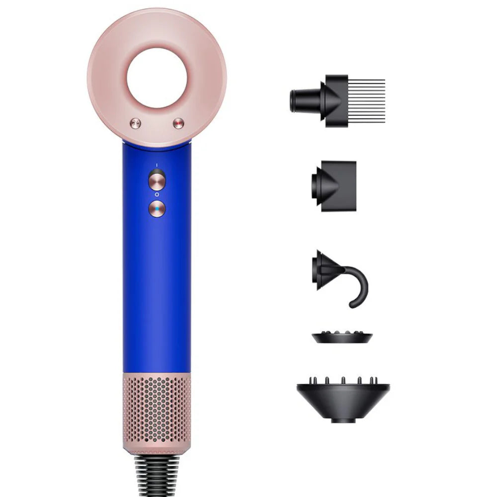 DYSON OFFICIAL OUTLET -Supersonic Hair Dryer Blue\Blush - Refurbished with 1 year Dyson Warranty - (Excellent) - HD07
