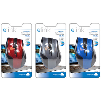 ELink Gaming Optical mouse wired USB With 6 Buttons