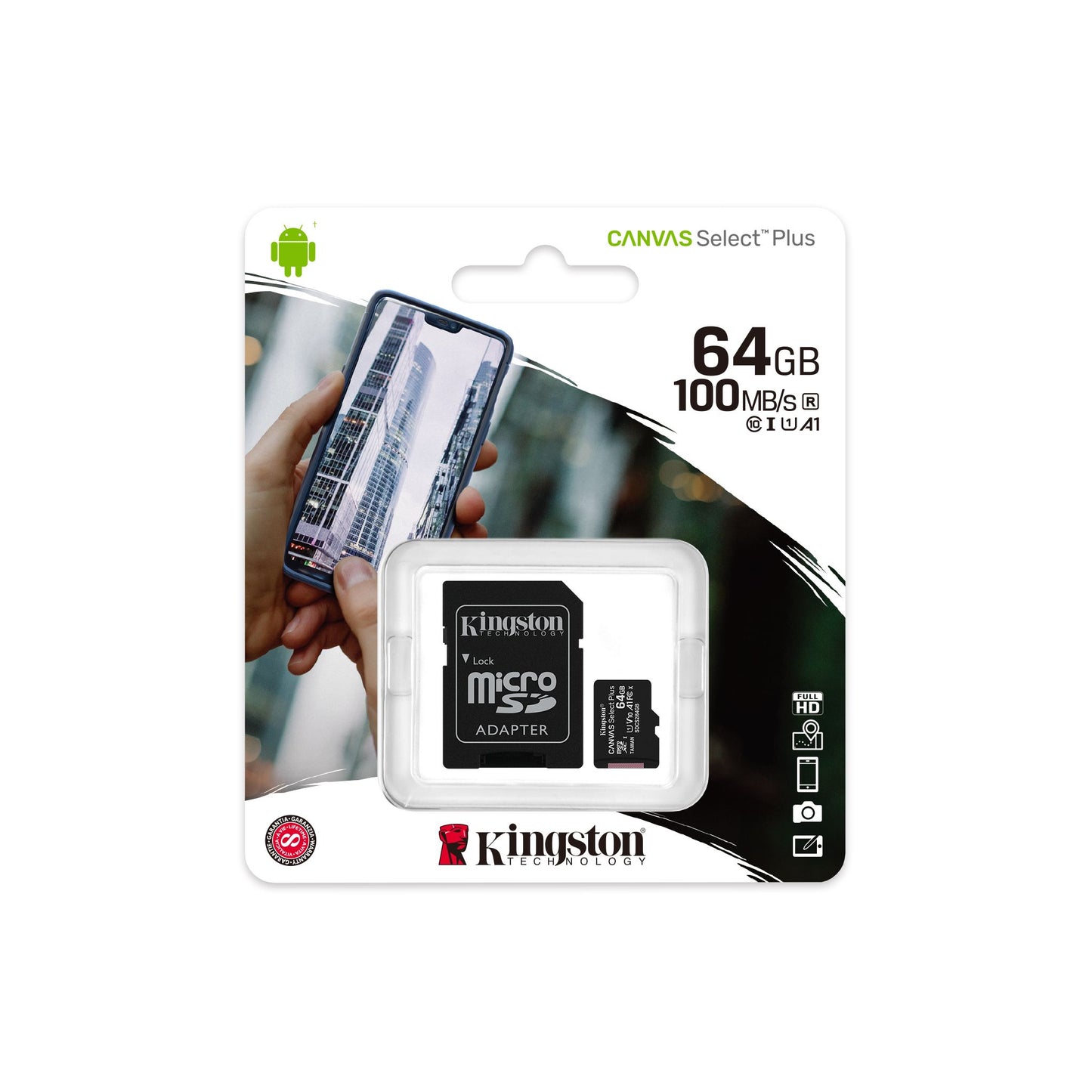KINGSTON Micro SD Memory 64GB 100MB/S