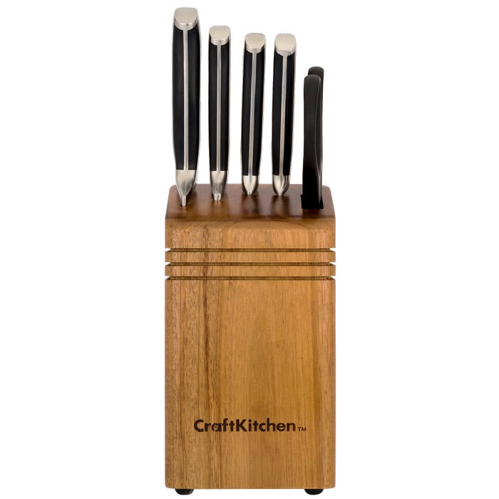 CraftKitchen 6 Piece Cutlery Knife Block Set