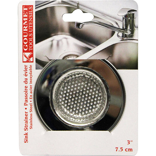 GOURMET TOOLS UTENSILS Sink Strainer SS Tub