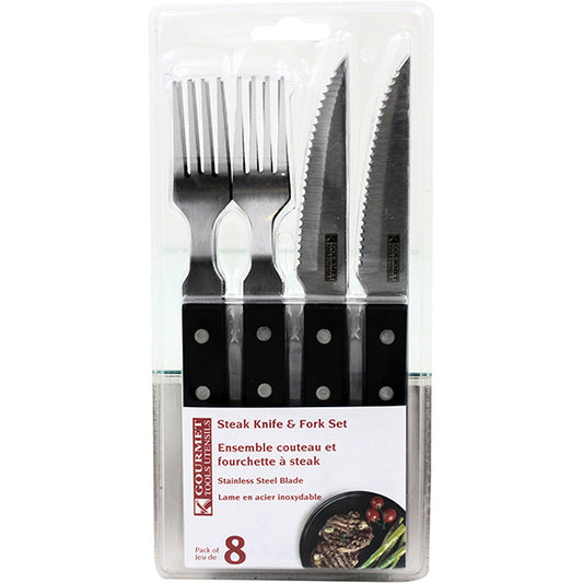 GOURMET TOOLS UTENSILS Steak Knife & Fork Set