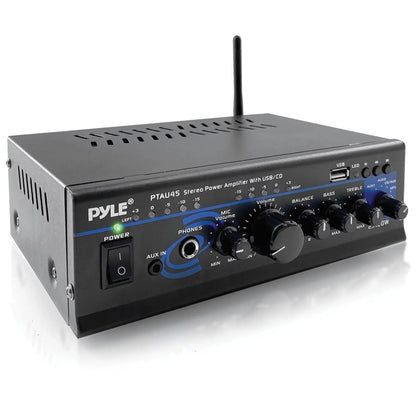 PYLE Bluetooth Home Audio 2 x 120 Watt 2 Channel Power Amplifier Receiver