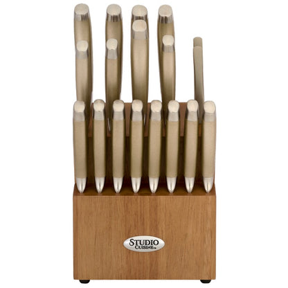 STUDIO CUISINE 18 Piece Stainless Steel Knife Block Set