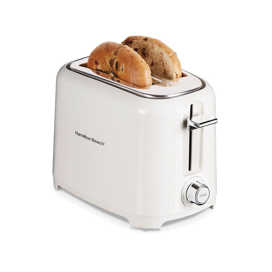 HAMILTON BEACH 2 Slice Toaster with Extra-Wide Slots, White