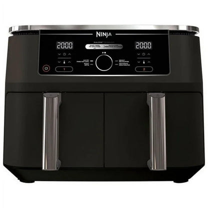 NINJA Foodi 4-in-1 Dual Zone Air Fryer - 9.46kg/10Qt, Black,Factory serviced with SpoonTag warranty