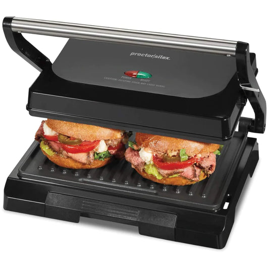 PROCTOR SILEX  4 Serving Panini Press, Sandwich Maker and Compact Indoor Grill- 25440PSC