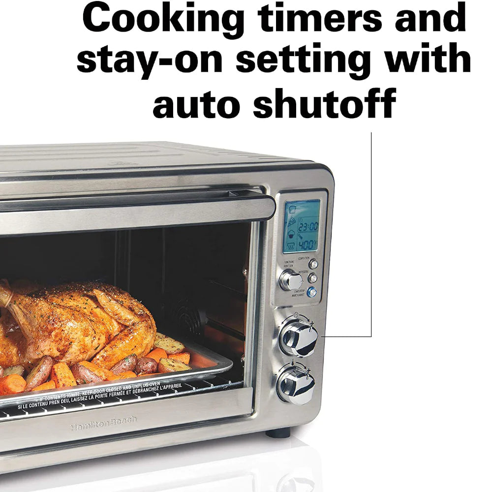 HAMILTON BEACH Sure-Crisp Digital Air Fryer Toaster Oven with Rotisserie - Refurbished with Full Manufacturer Warranty - 31194C