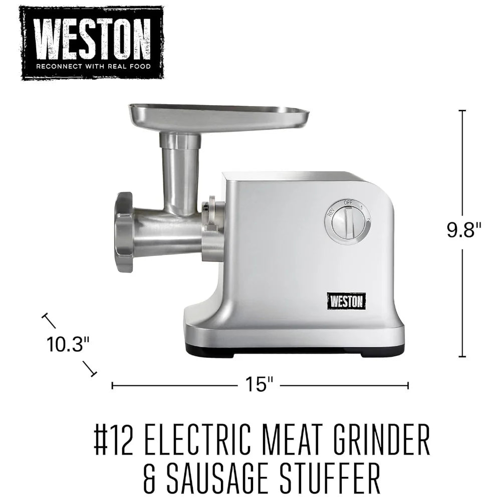 WESTON Electric Meat Grinder & Sausage Stuffer -Refurbished With SpoonTag Warranty