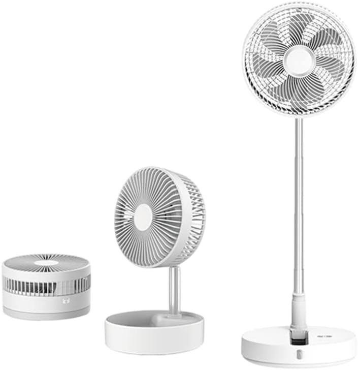 Folding Fan 7200mAh USB Electric Portable Fan with Remote Control Rechargeable Table Fan