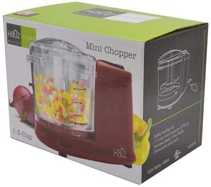 Hauz Mini Food Chopper 1.5 Cups - Red