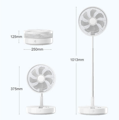 Folding Fan 7200mAh USB Electric Portable Fan with Remote Control Rechargeable Table Fan