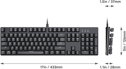 AUKEY Mechanical Keyboard 104key with Gaming Software