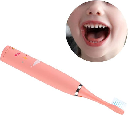 Ultrasonic Kids Electric Toothbrush USB Rechargeable-Pink