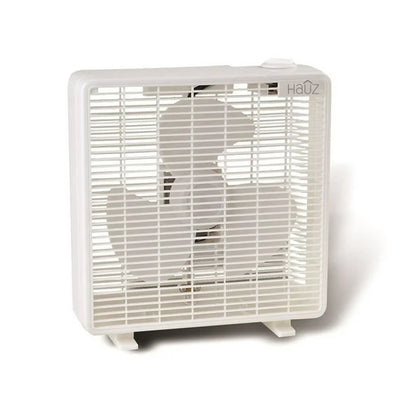 HAUZ - 10 '' Box Fan, 3 Speed Control, Quiet Motor