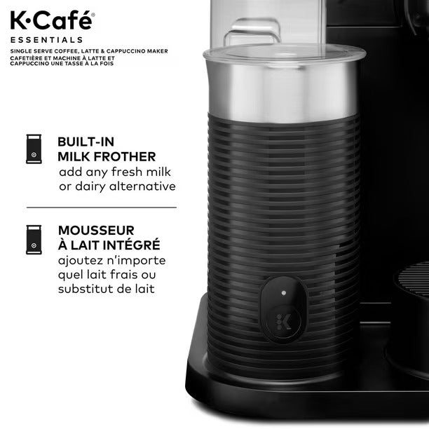 KEURIG K-Cafe Essentials Single Serve Coffee  Latte & Cappuccino Maker, Blemished package with full warranty- K85