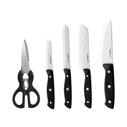 FARBERWARE 6 Piece Knife Block w/Scissor