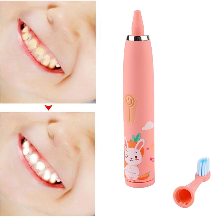 Ultrasonic Kids Electric Toothbrush USB Rechargeable-Pink