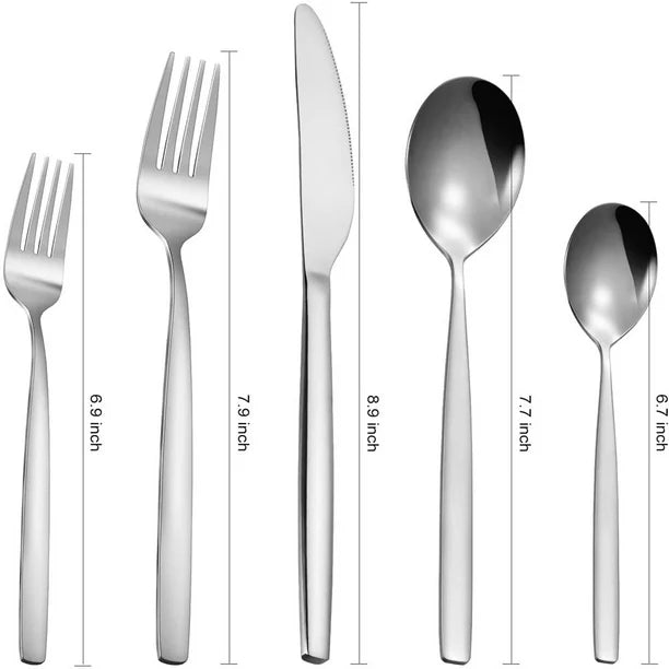 SLIVERWARE Set 40 Piece Stainless Steel Flatware