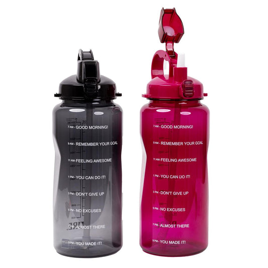 PURE 2L Motivational Water Bottle Handle & Lockable Lid, 2 colours