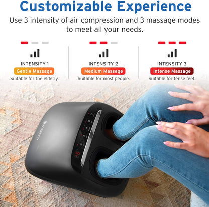 ETEKCITY Smart Foot Massager Machine Shiatsu Deep Kneading & Multi Air Compression - EMSF3