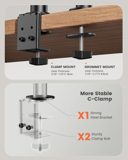 ERGEAR Dual Monitor Desk Mount