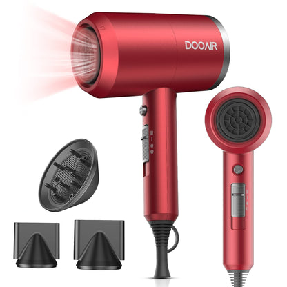 DOOAIR Ionic Professional Blow Dryer in Red