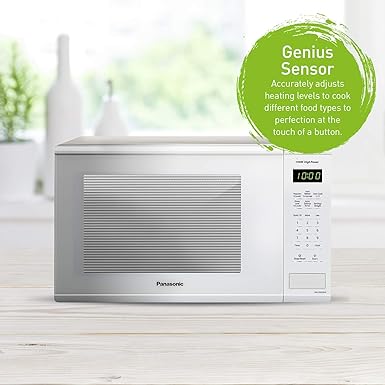 Panasonic 1.3 cft. 1100W Genius Microwave Oven Refurbished with SpoonTag warranty ,White