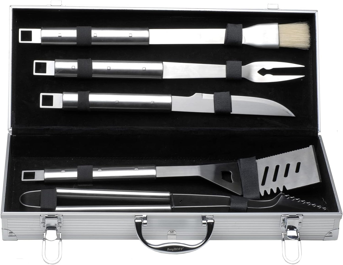 BBQ Grill Tools with Aluminum Case 6Pc