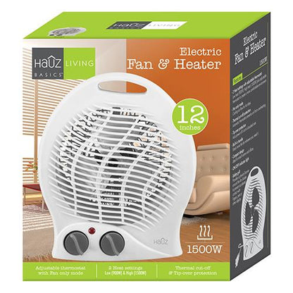 HAUZ 12" 1500W Portable Electric fan heater