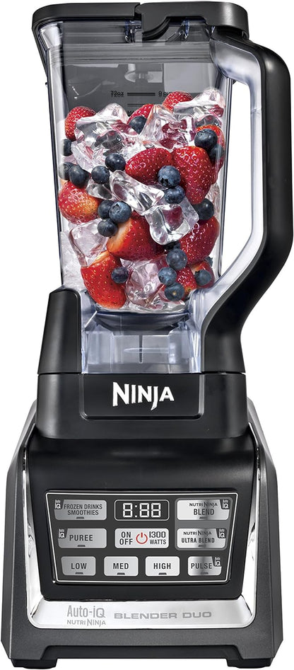 NINJA Nutri Blender Duo with Auto-iQ, 72 oz ,Factory serviced with SpoonTag warranty