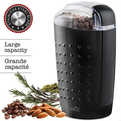 Hauz Coffee, Spices And Herbs Grinder .100 G Capacity - Black