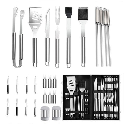 BBQ Tools Stainless Steel Barbecue Utensil Set with Storage Case 26PCS