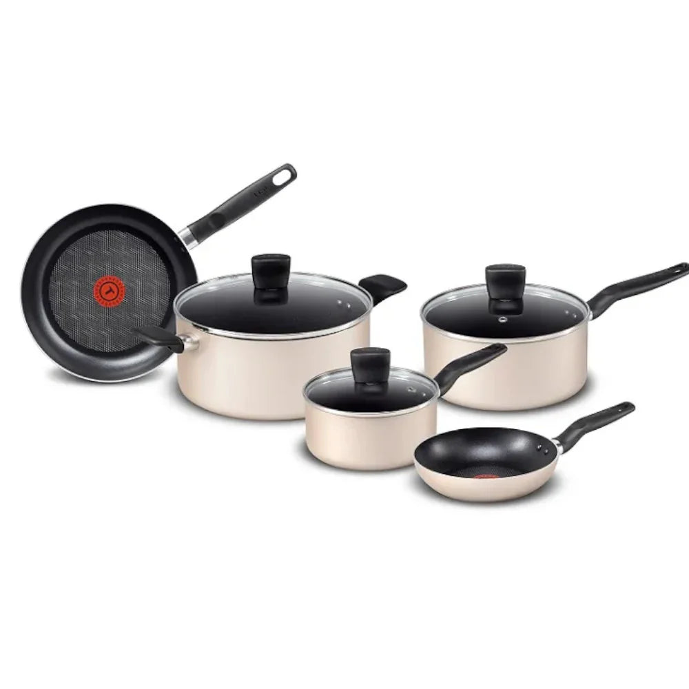 T-FAL Essentials 8pc Cookware Set (Blemished box)