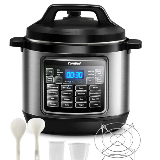 COMFEE 8 Qt Electric Pressure Cooker - Blemished package with full warranty - CPC80D7ASB