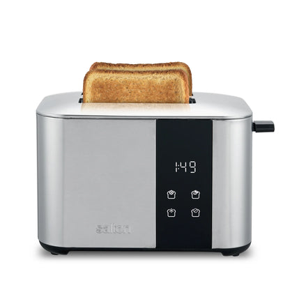 SALTON Stainless Steel Digital Countdown Toaster 2 Slice