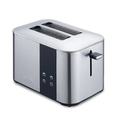 SALTON Stainless Steel Digital Countdown Toaster 2 Slice