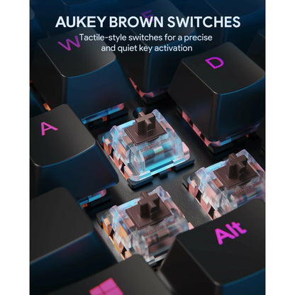 AUKEY Mechanical Keyboard 104key with Gaming Software