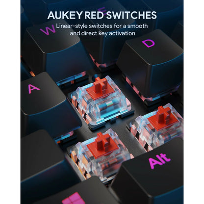 AUKEY Mechanical Keyboard 104key with Gaming Software