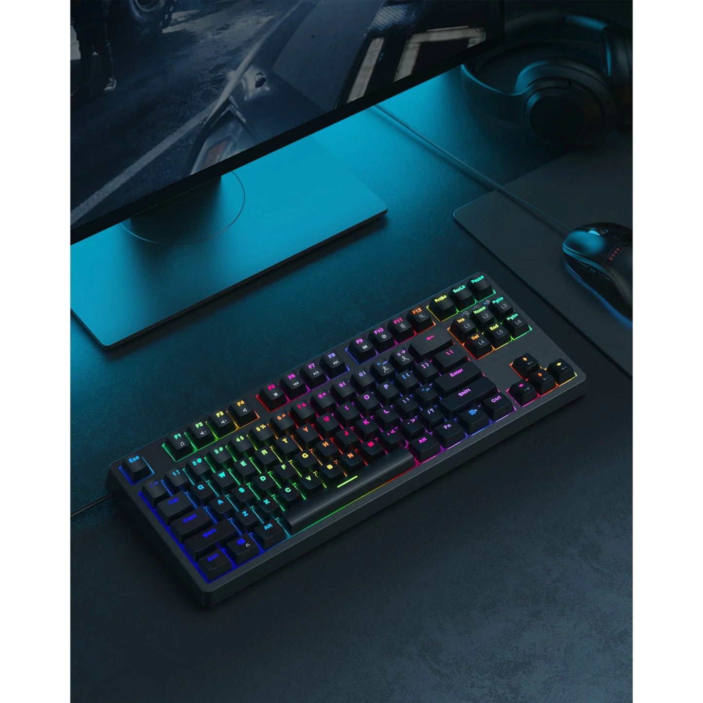 AUKEY Mechanical Keyboard Compact 87Key with Gaming Software