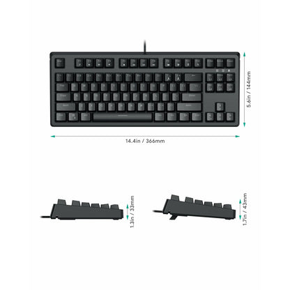 AUKEY Mechanical Keyboard Compact 87Key with Gaming Software