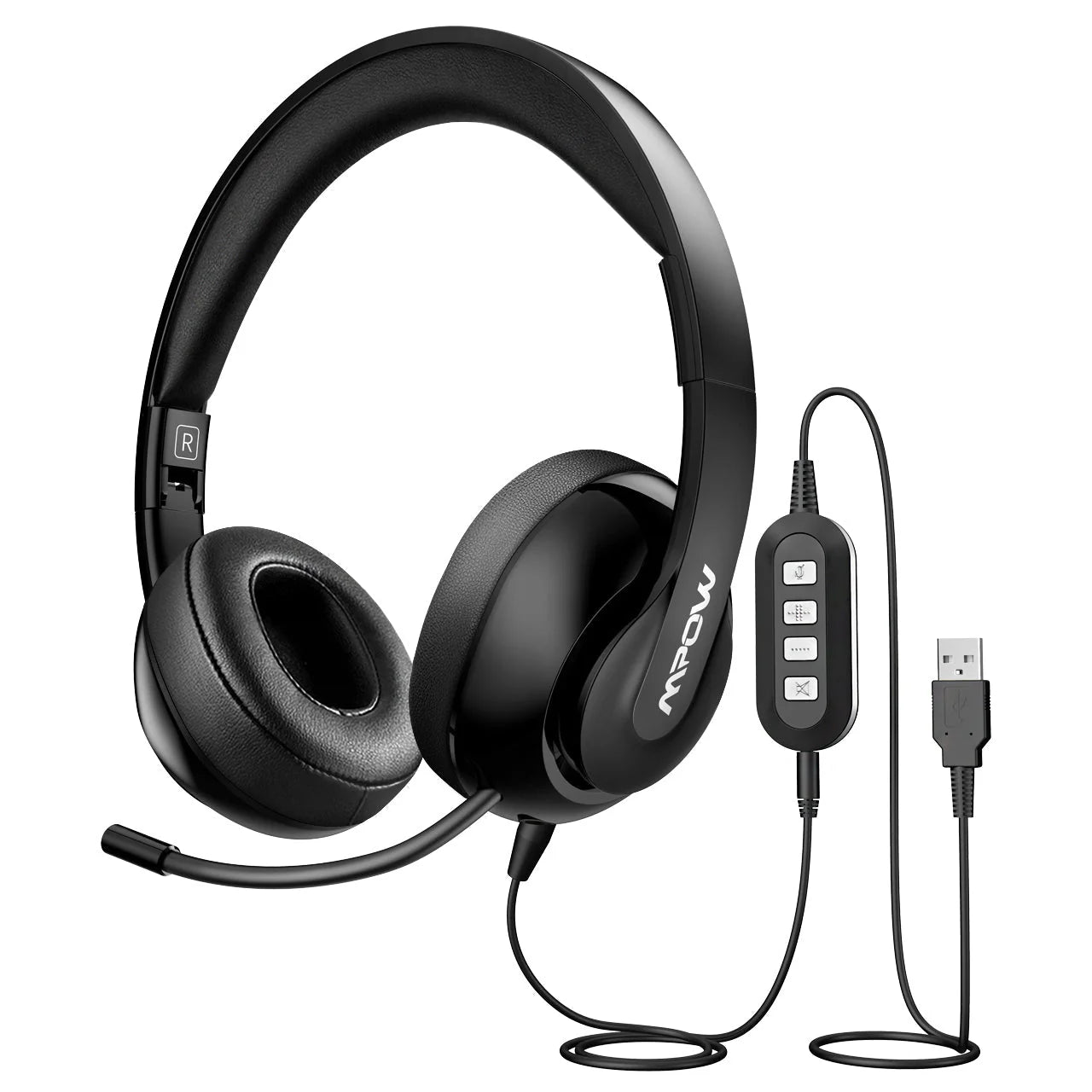 MPOW Foldable USB Computer Headphones over Ear